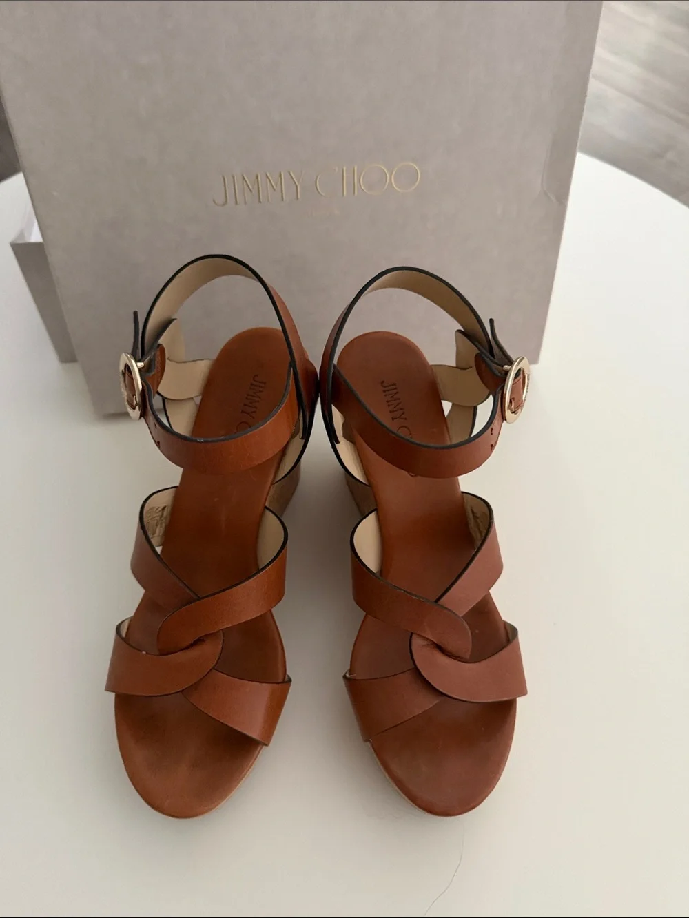Jimmy Choo Aleili Wedge Sandals size 40